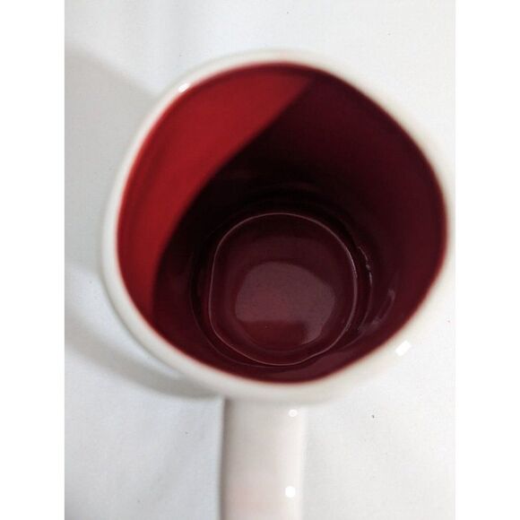 RAE‎ DUNN White Red SANTA Large Christmas Holiday Magenta Ceramic MUG NWOT - Picture 5 of 6